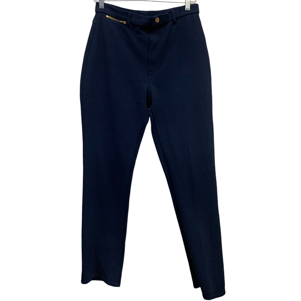 St. John Sport By Marie Gray Straight Leg High Rise Navy Pants SZ 6