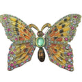 Fitz & Floyd Jeweled Butterfly Box-Ruby Enamel Trinket Box