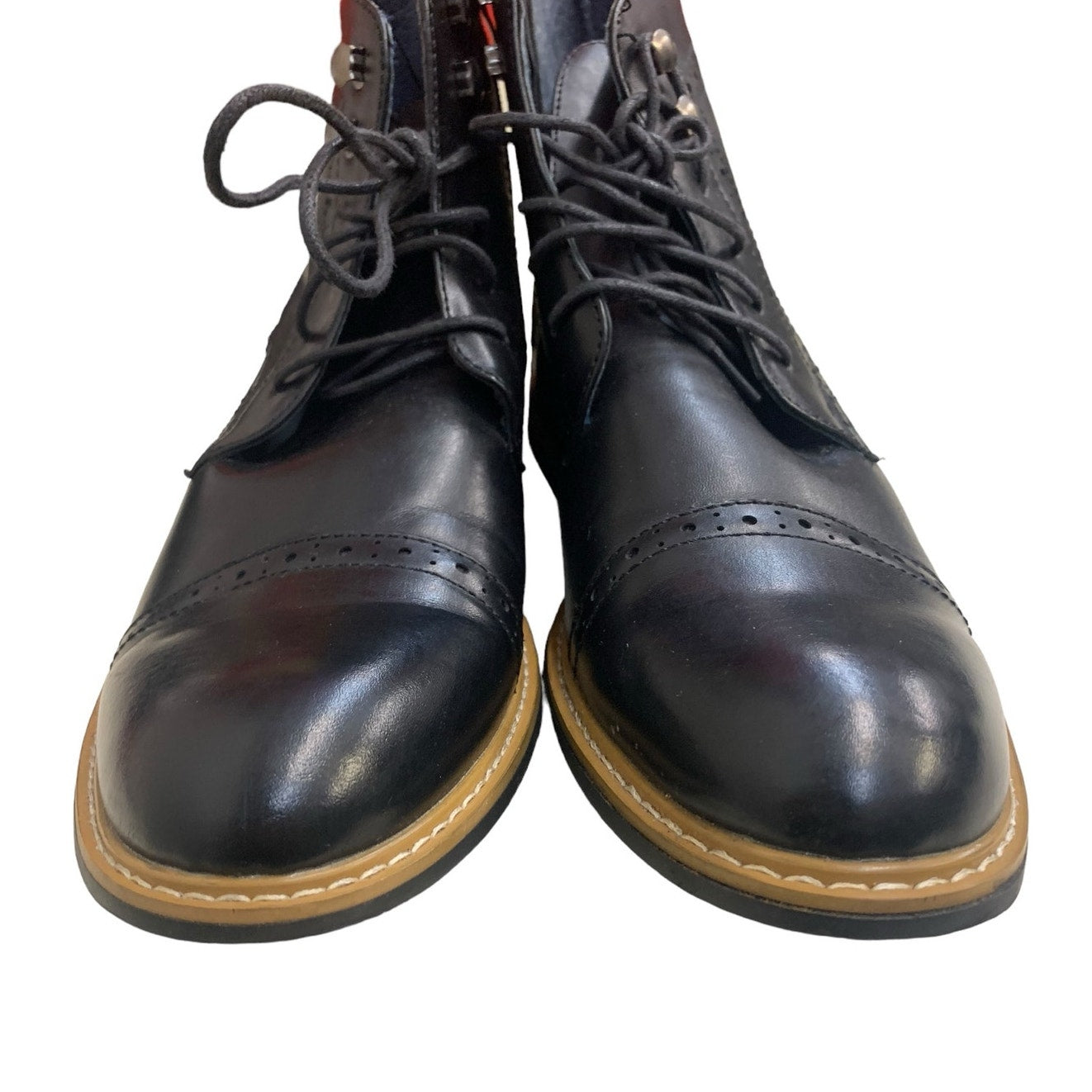 Bruno Marc Bergen 03 Black Leather Dress Shoes SIZE US 10.5