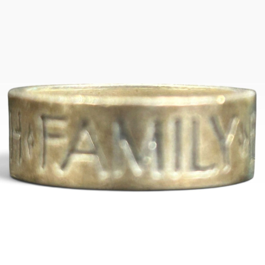 Retired James Avery Friends Family Faith 925 Silver Band Ring Size 6 Weight 6.3g