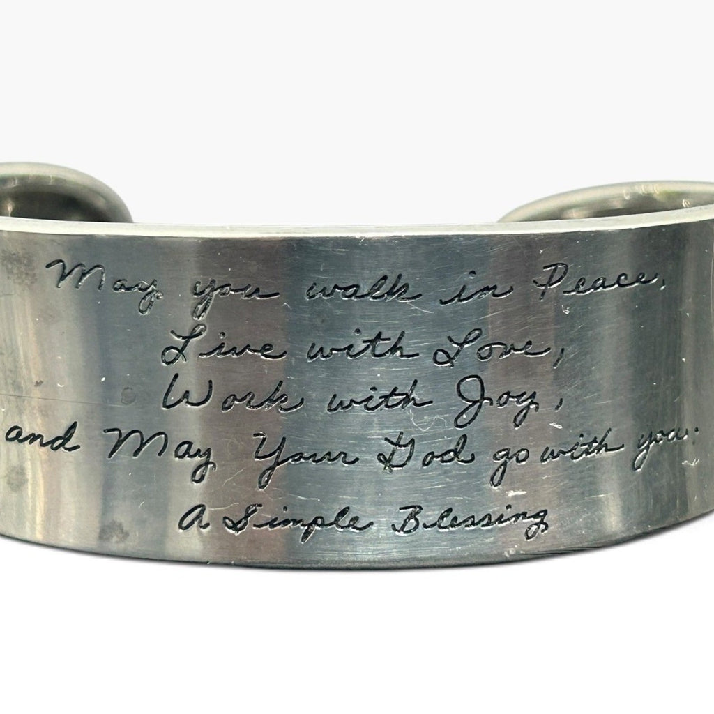 6.75" Vintage BB Becker Sterling Silver 925 Engraved Cuff Bracelet Stamped 925