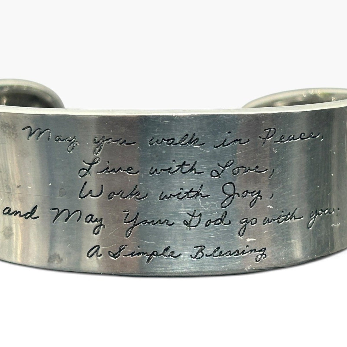 6.75" Vintage BB Becker Sterling Silver 925 Engraved Cuff Bracelet Stamped 925