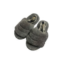 UGG Kids Fluff Yeah Slide Slippers Gray Fuzzy US 10 KIDS back Sandals, Comfy SZ