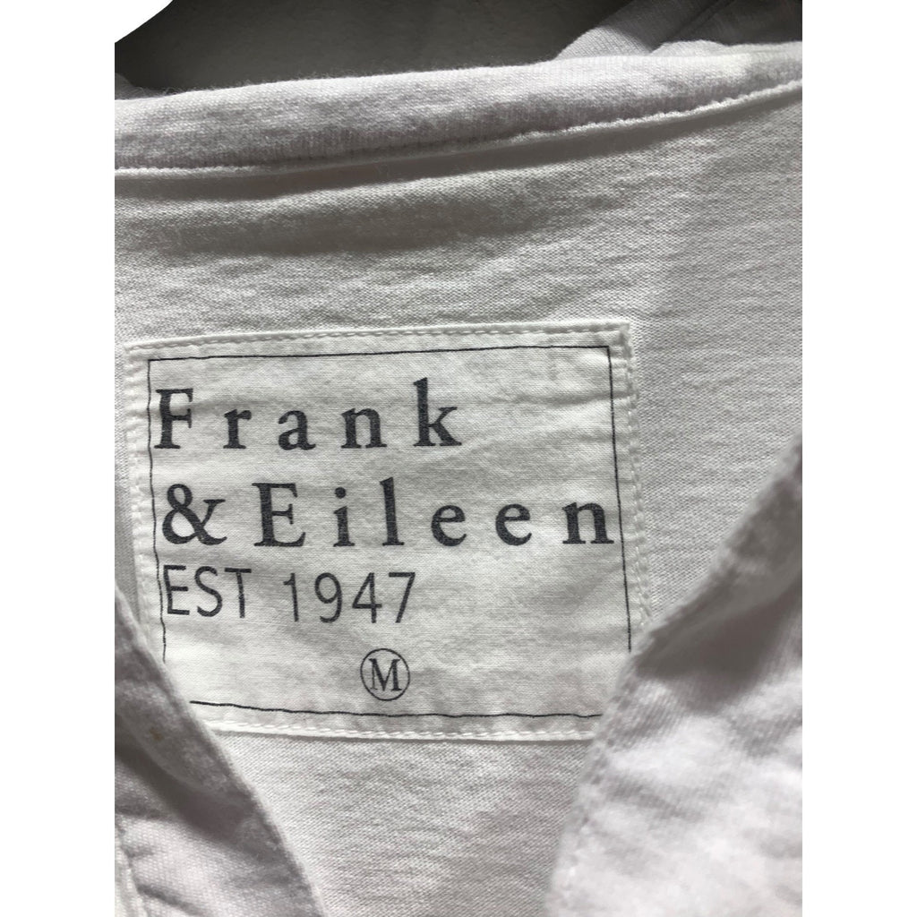 Frank & Eileen Tee Lab White 100% Cotton Long Sleeve Polo Shirt Size M capsule