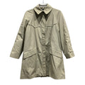RainShedder Ken Merritt Beige Trench Coat Houndstooth Lined Classic Women sz 8
