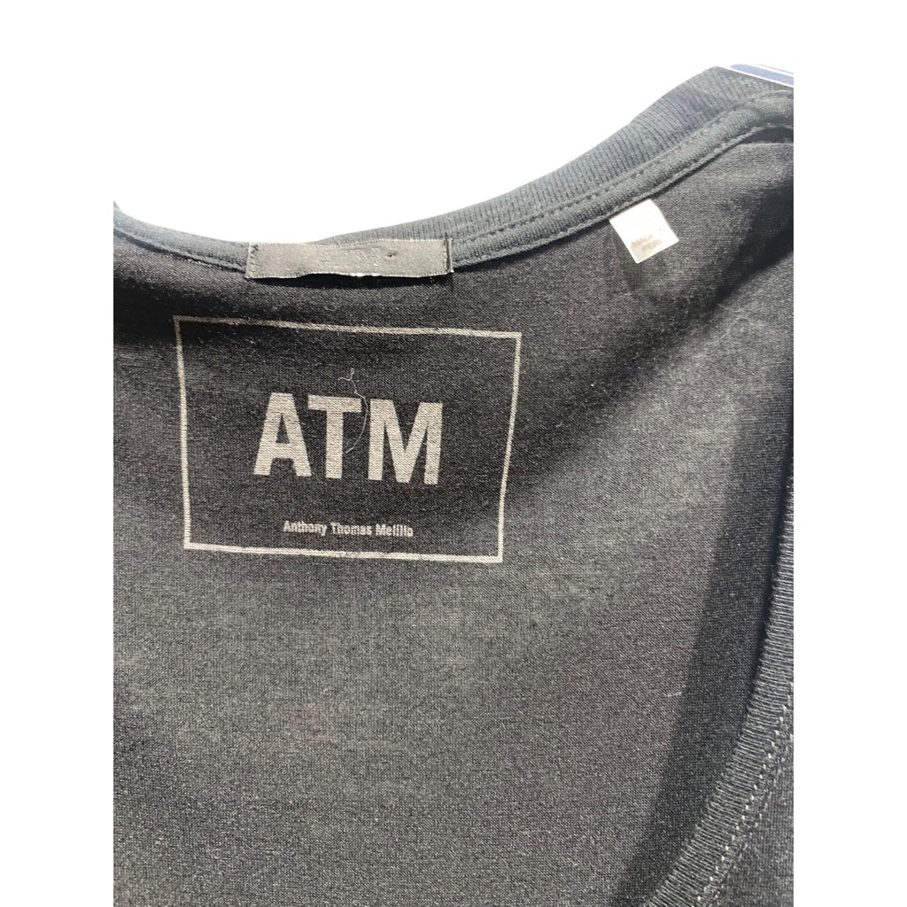 ATM Anthony Thomas Melillo Black 100% Modal Scoop Neck Tank Top Womens Size M