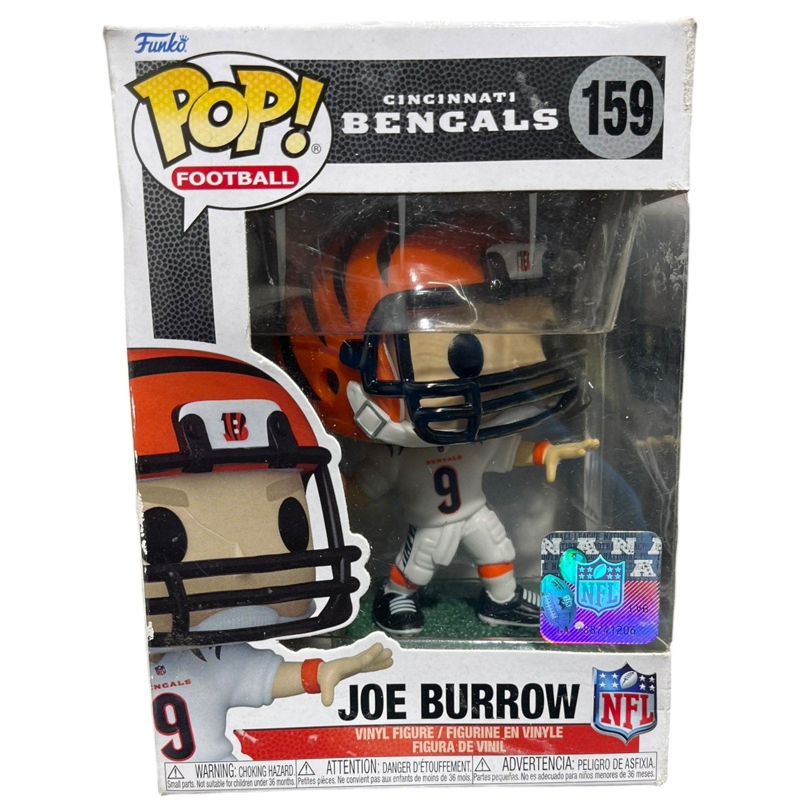 Funko Pop Football Joe Burrow Cincinnati Bengals 159 Vinyl Figure NFL