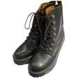 Dr Martens Leona Black Leather Platform Combat Boots Womens Size 7