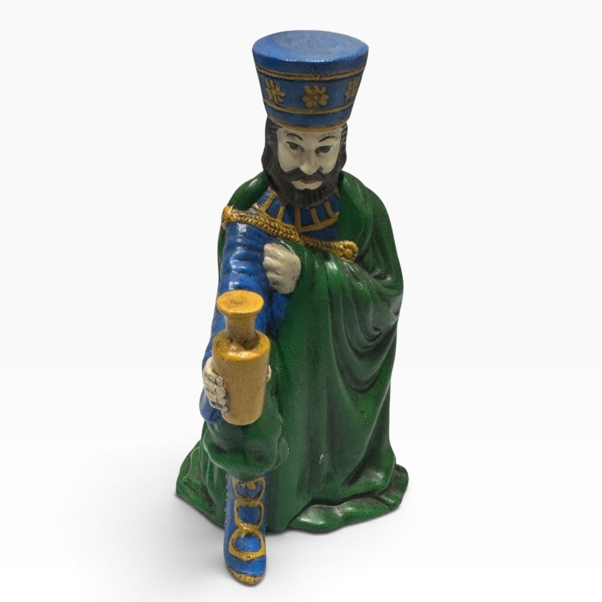 Vintage 1970s Holland Mold Hand Painted Wiseman Nativity Figurine 6.5 Inch
