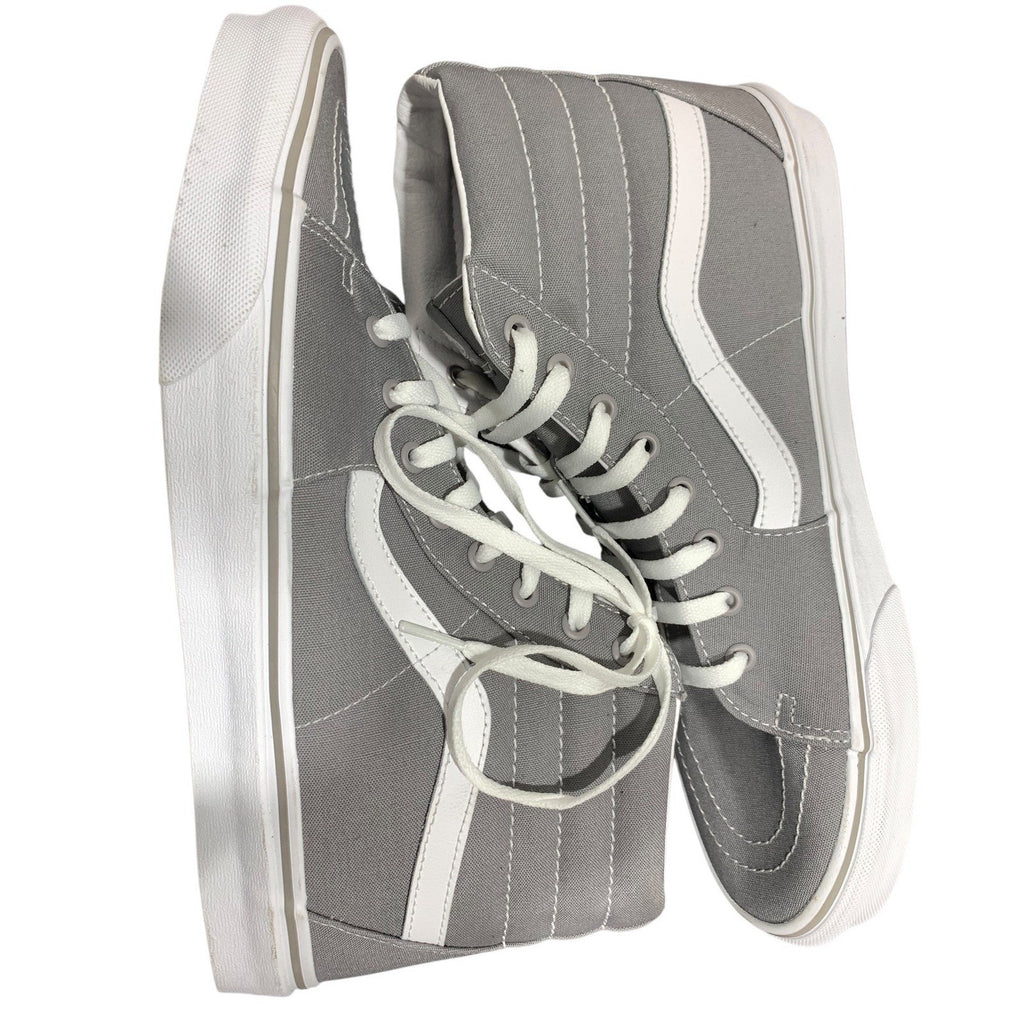 Vans Sk8-Hi High Top Sneakers Frost Grey White Canvas Skate Shoes Mens 12