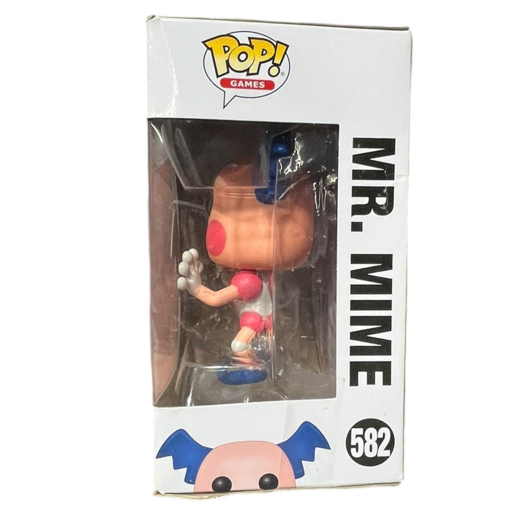 Funko Pop Games Pokemon Mr. Mime 582 Vinyl Figure Pink Blue White Box Wear