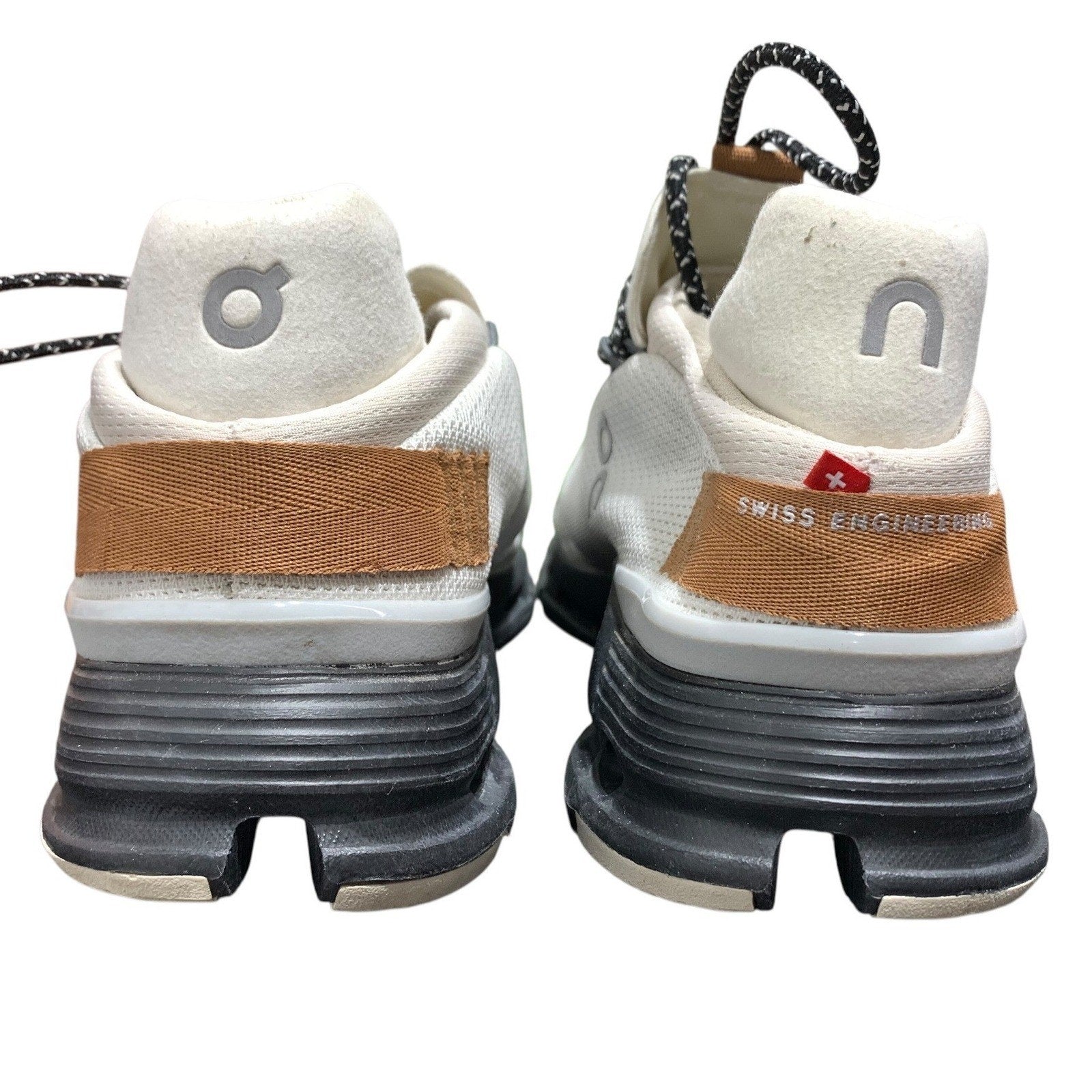 On Cloudnova White Tan Black Running Shoes 26.99102 Swiss Engineering Mens 7