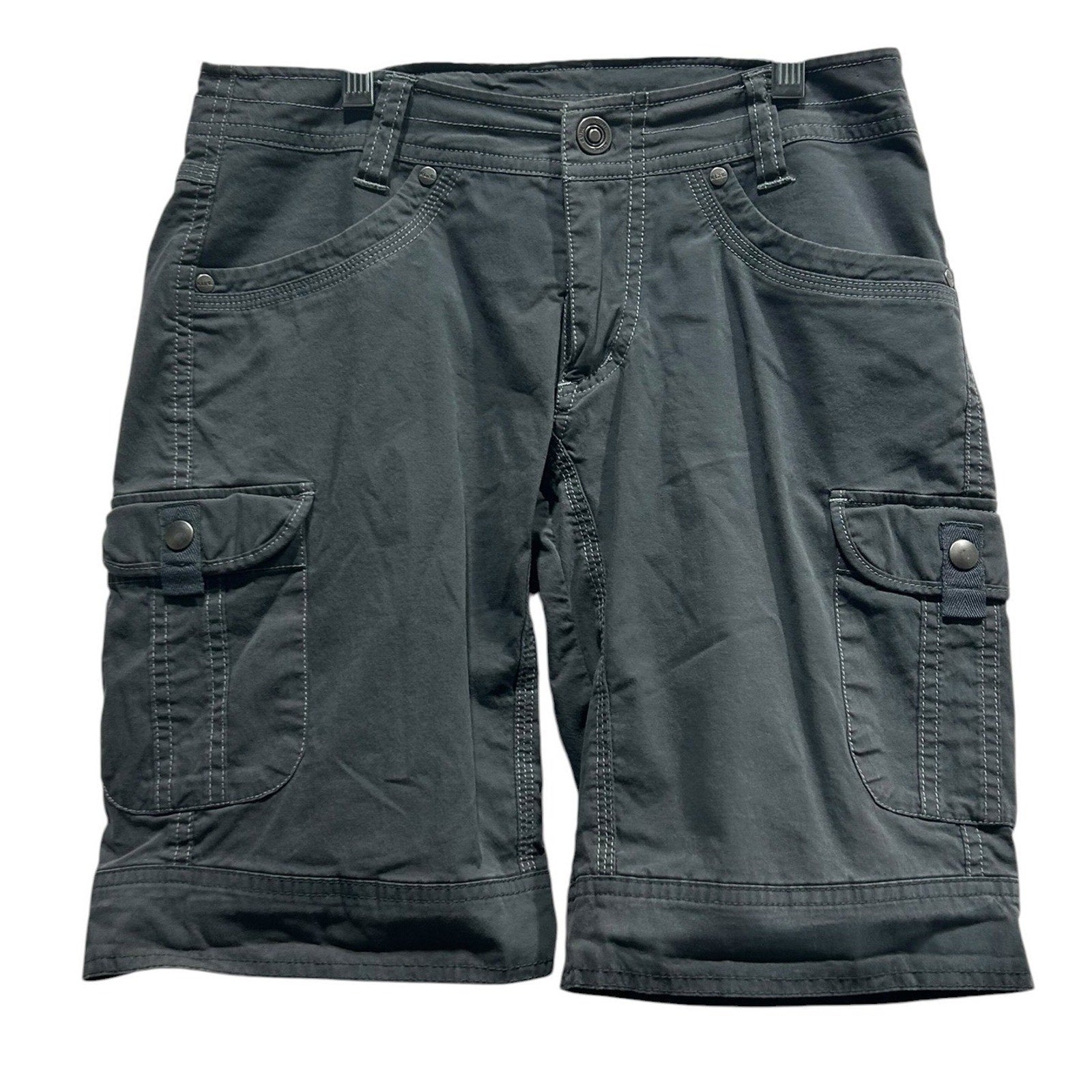 Kuhl Womens Cargo Shorts Gray Size 2 Hiking Outdoor Utility Gorpcore Tactical