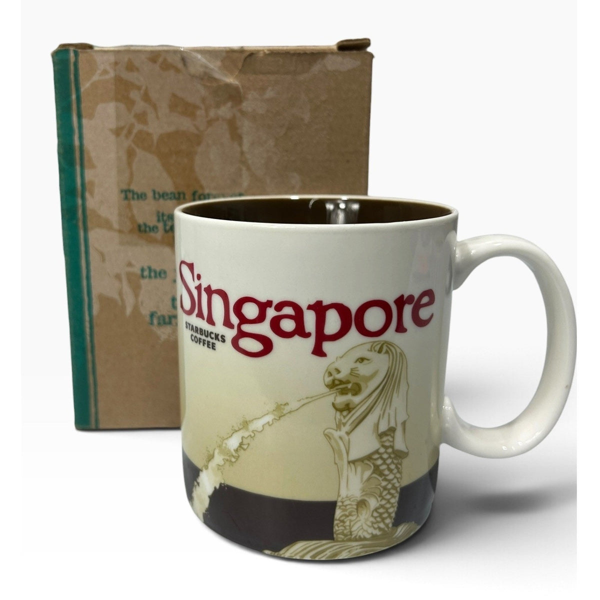 Starbucks Global Icon Series Singapore Mug 2010 Merlion Skyline 16oz Ceramic Cup