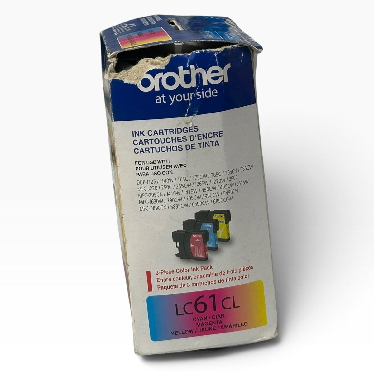 Brother LC61CL Innobella 3-Pack Color Ink Cartridges Cyan Magenta Yellow Genuine