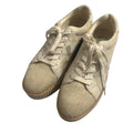DV Dolce Vita Women's Bubbles Platform Lace-Up Sneakers Cream Leather Size 9.5