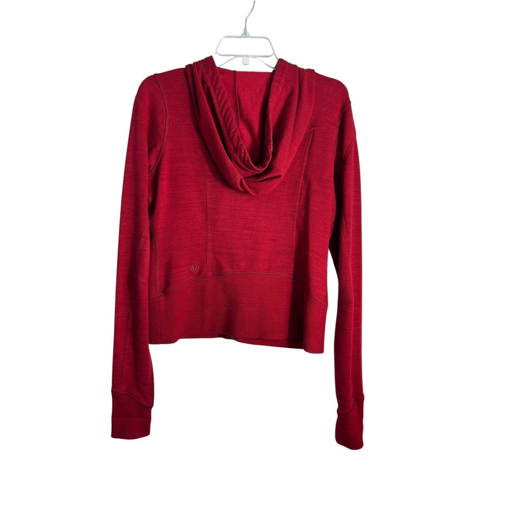 Lululemon Carry And Go Hoodie Commuter Denim Deepest Cranberry Red Zip Jacket 8