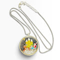 Brighton Christmas Santa Reindeer Shaker Pendant Necklace Silver Gold Tone 20in