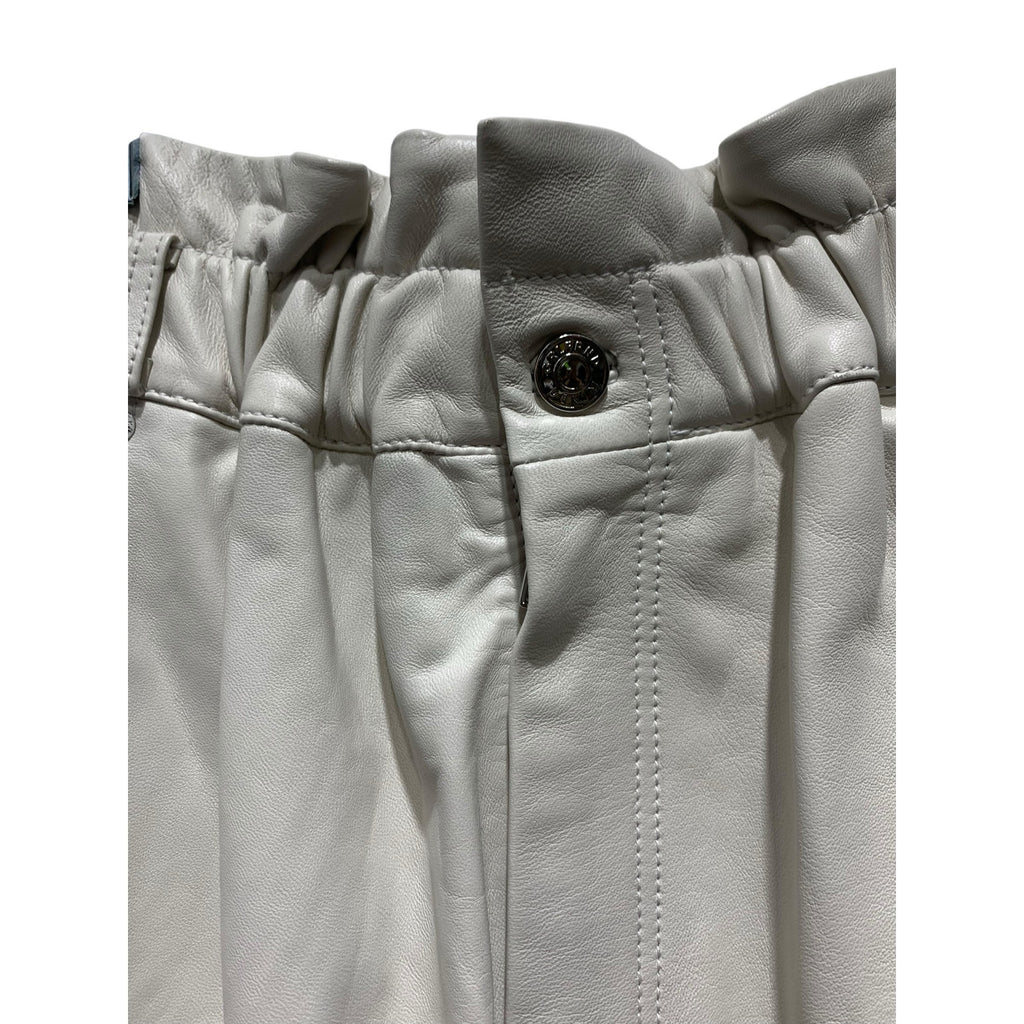 GRLFRND Leather Shorts SZ large white shorts NWOT