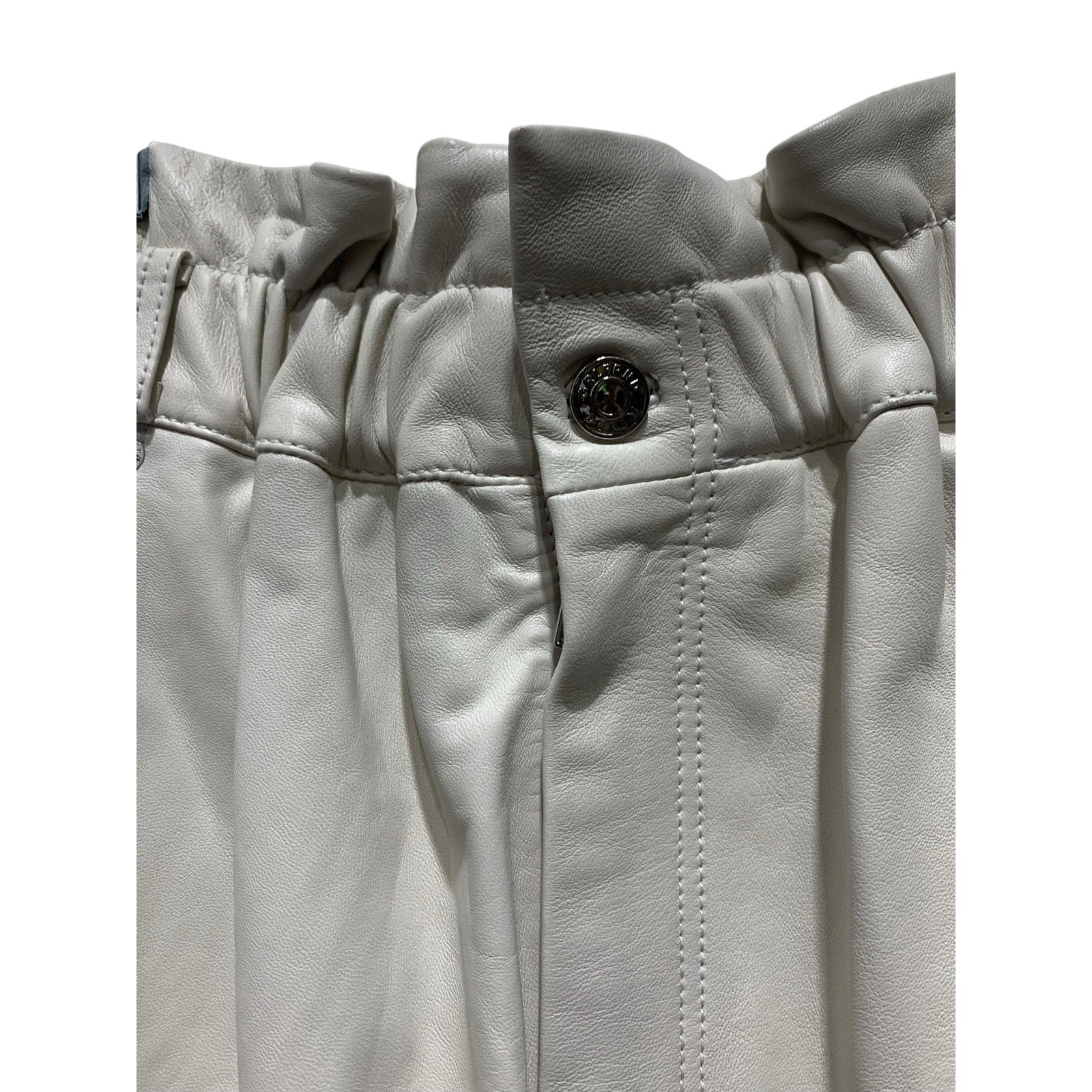GRLFRND Leather Shorts SZ large white shorts NWOT