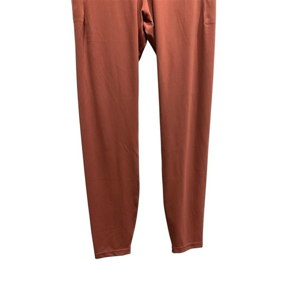 Soma 24/7 High Waist Leggings Terracotta Rust Orange Side Pockets Size M 804381