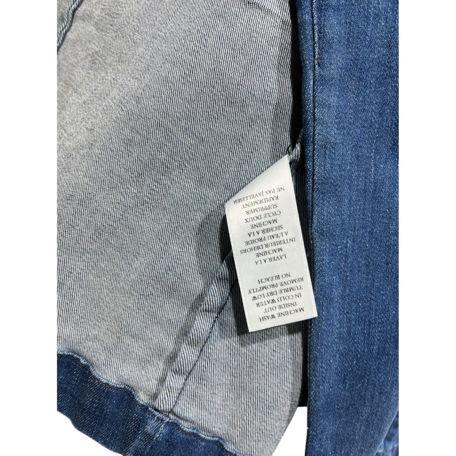 Frank & Eileen Denim Blazer Jacket Est 1947 Blue Cotton Medium M