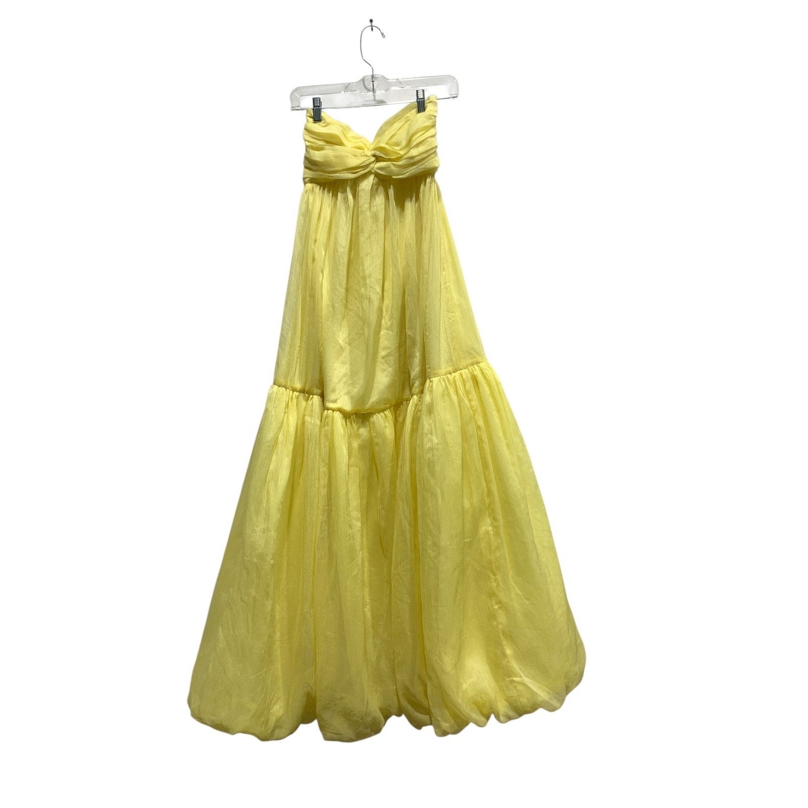 Hello Molly Unforgettable Style Strapless Maxi Dress Yellow US 2 Summer