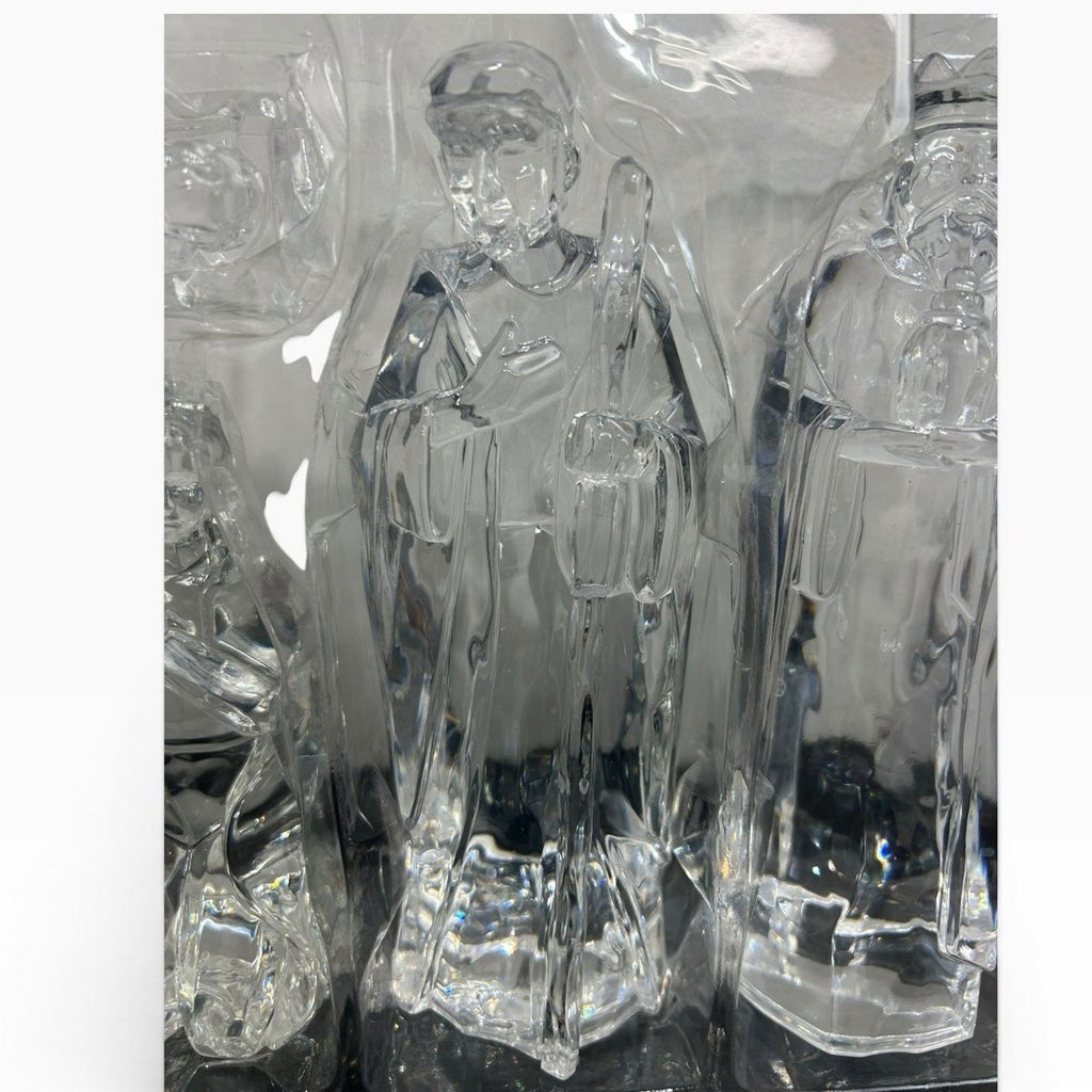 Target Clear Acrylic 6 Piece Nativity Set Figurines 7 Inch Christmas Decor Cute