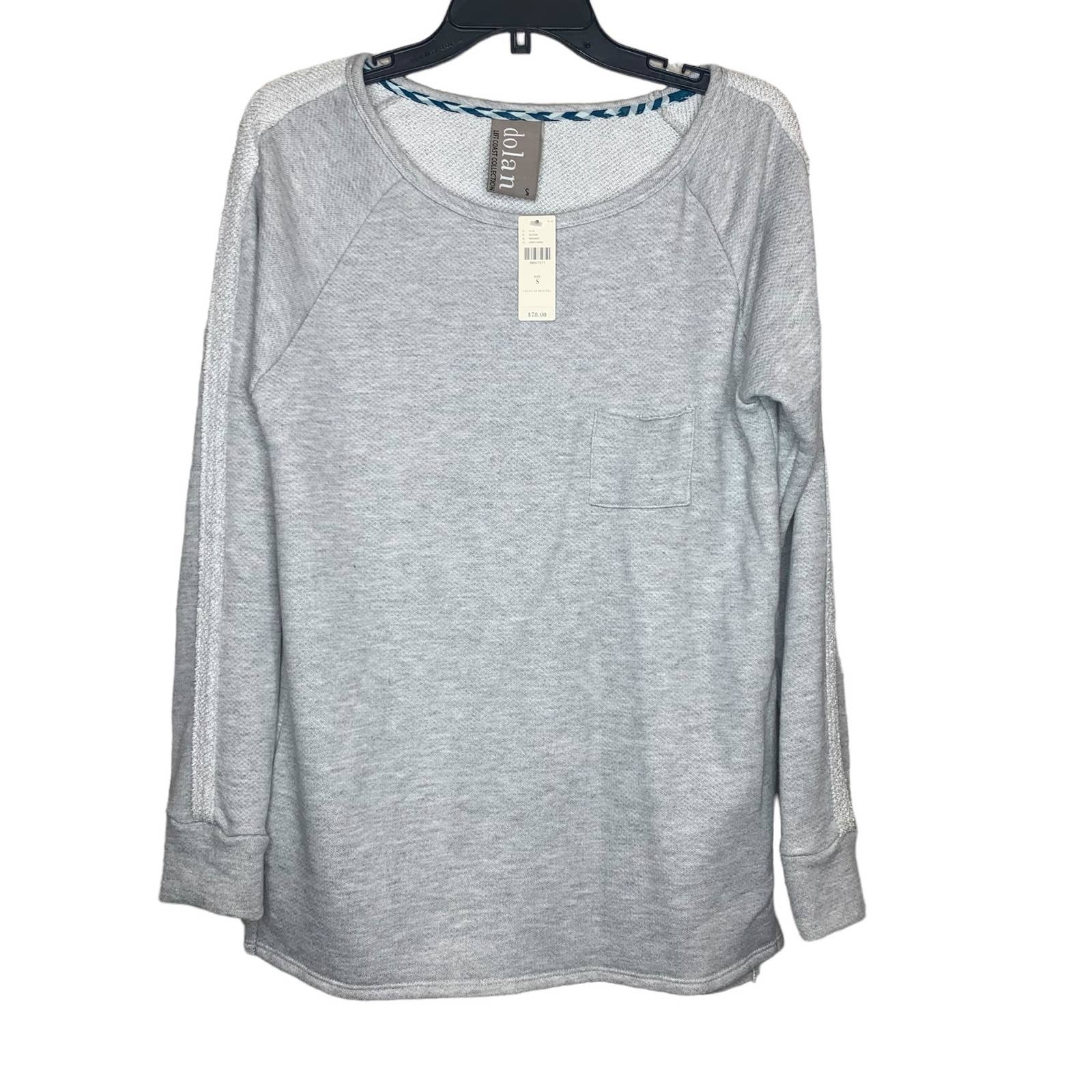 Anthropologie Dolan Left Coast Grey Sweatshirt Top Tunic SZ S