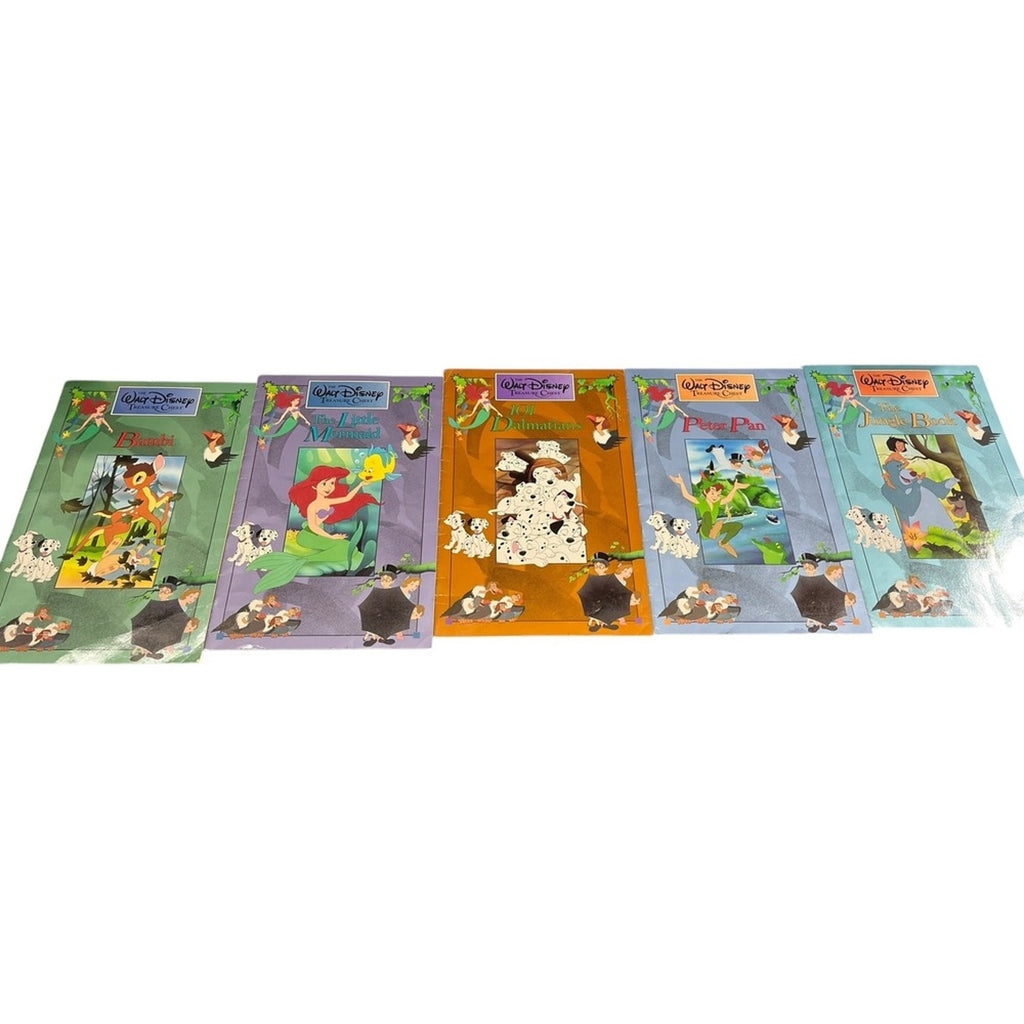 The Walt Disney Treasure Chest Set 5 Large Picture Books Vintage 1991
