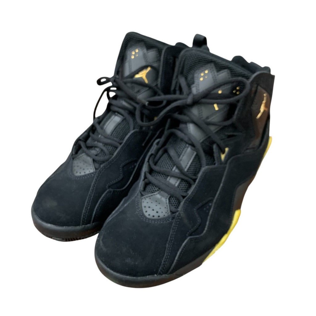 Jordan True Flight 91' Black Metallic Gold MEN SHOES size 11 Suede