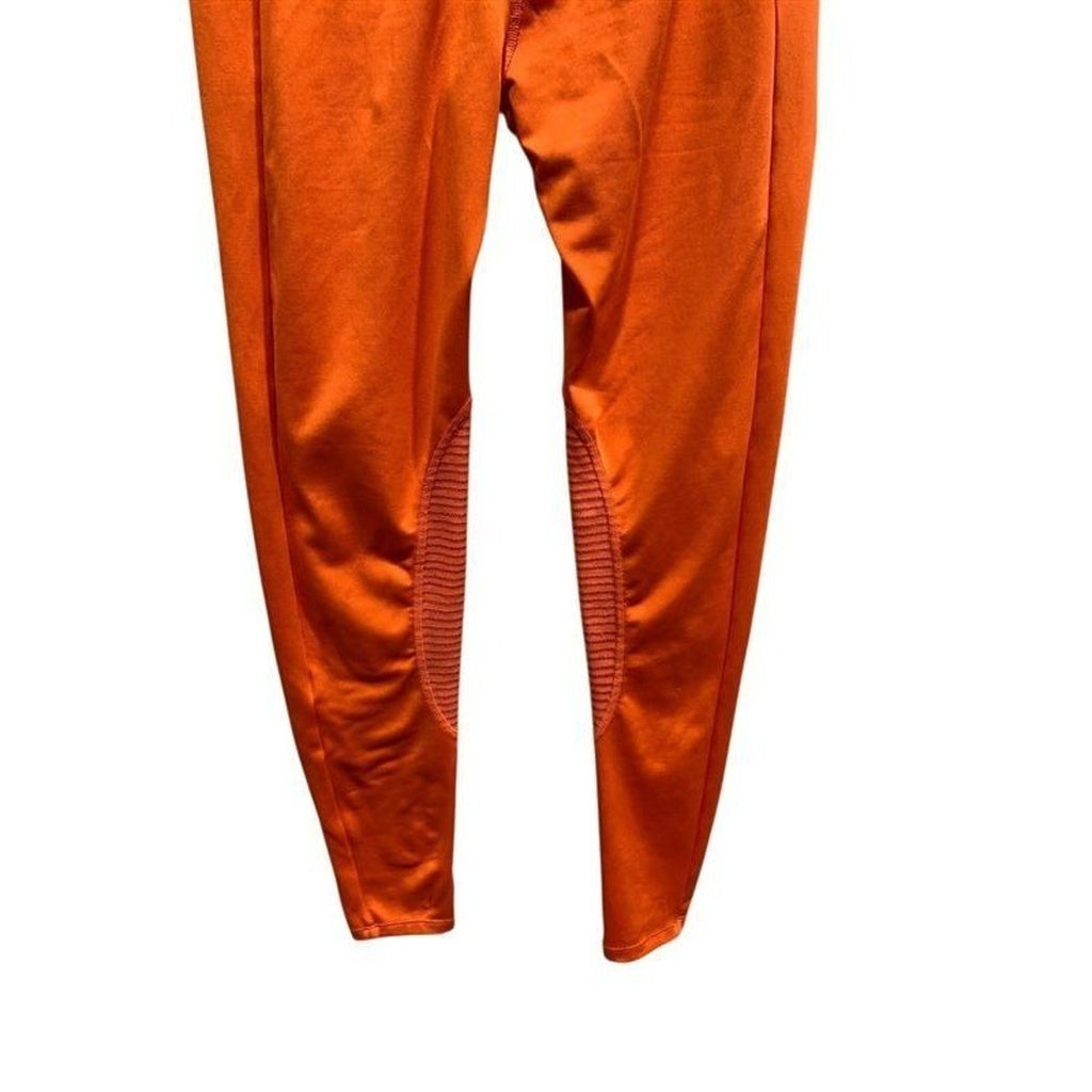 Free People Movement Womens Orange Ribbed Moto High Rise Leggings Size Small