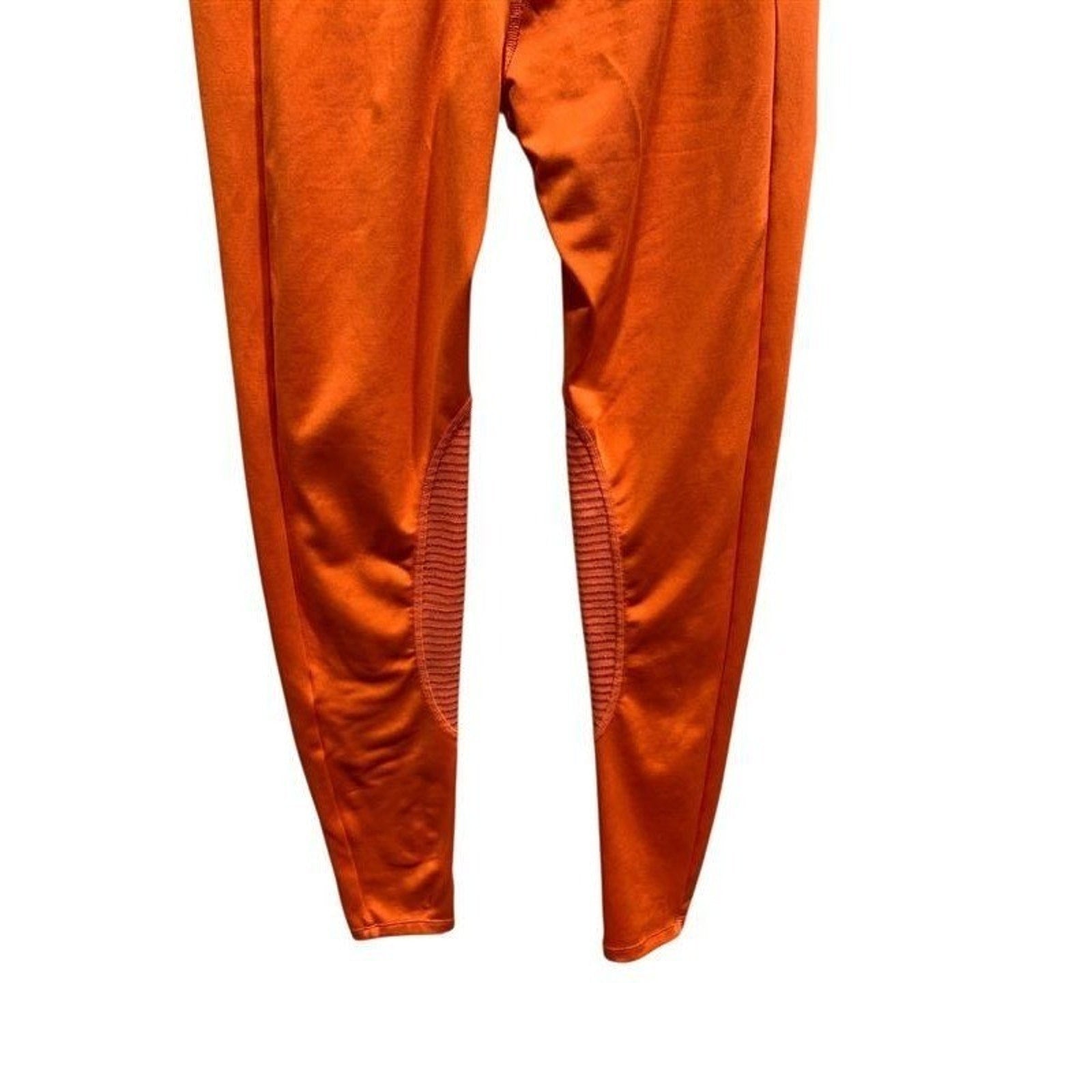 Free People Movement Womens Orange Ribbed Moto High Rise Leggings Size Small