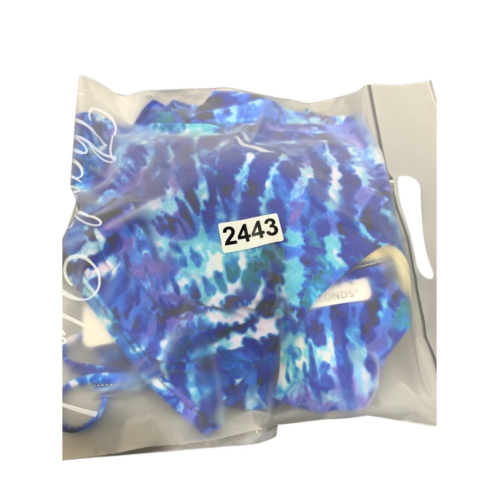 Trimshaper Women Blue Tie Dye Ruffle Tiered Slimming Tankini Top Size 10 6557224