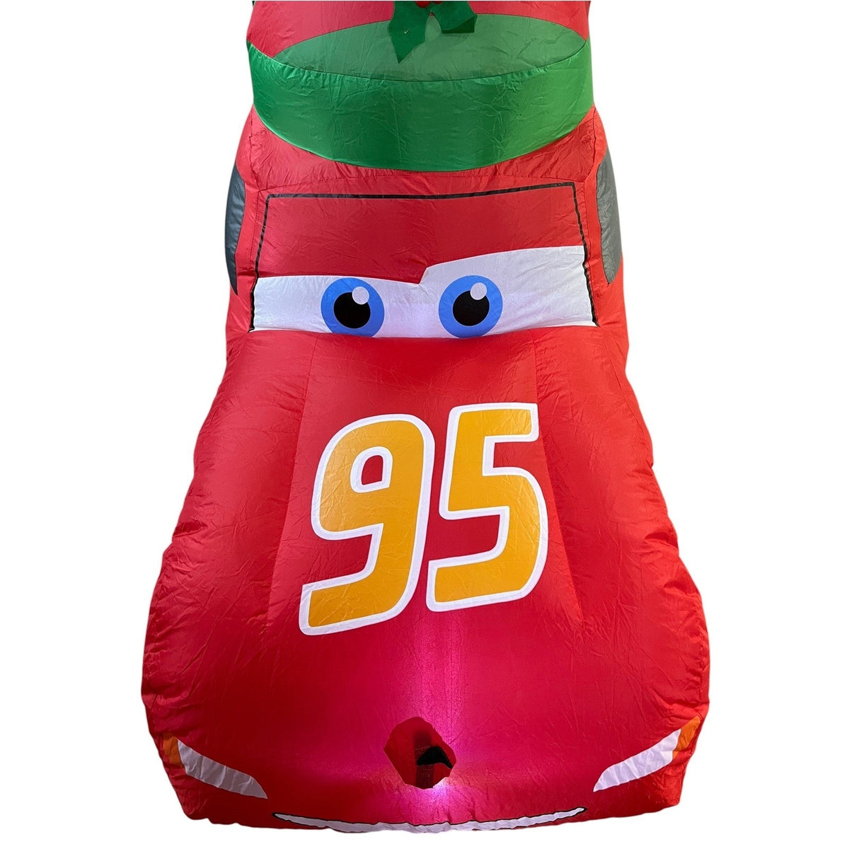 Disney Pixar Cars Lightning McQueen Christmas Inflatable 3.5 ft Elf Hat LED