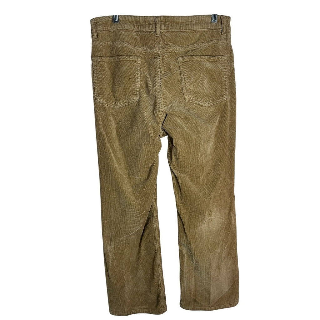 Anthropologie Pilcro The Yaya Mid-Rise Corduroy Crop Flare Jeans Tan Size 32