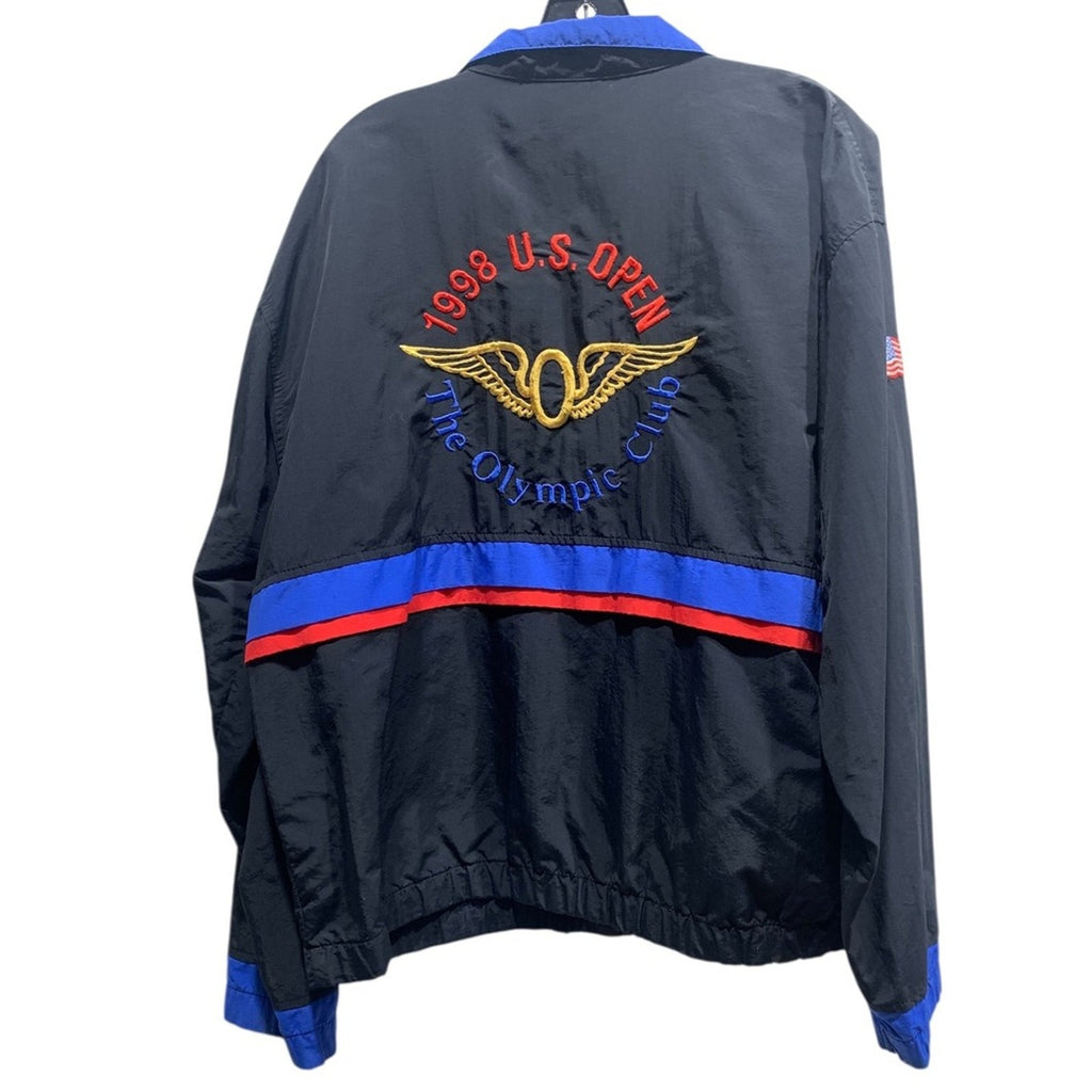 1998 US Open The Olympic Club Track Jacket Windbreaker Blue Red Black L