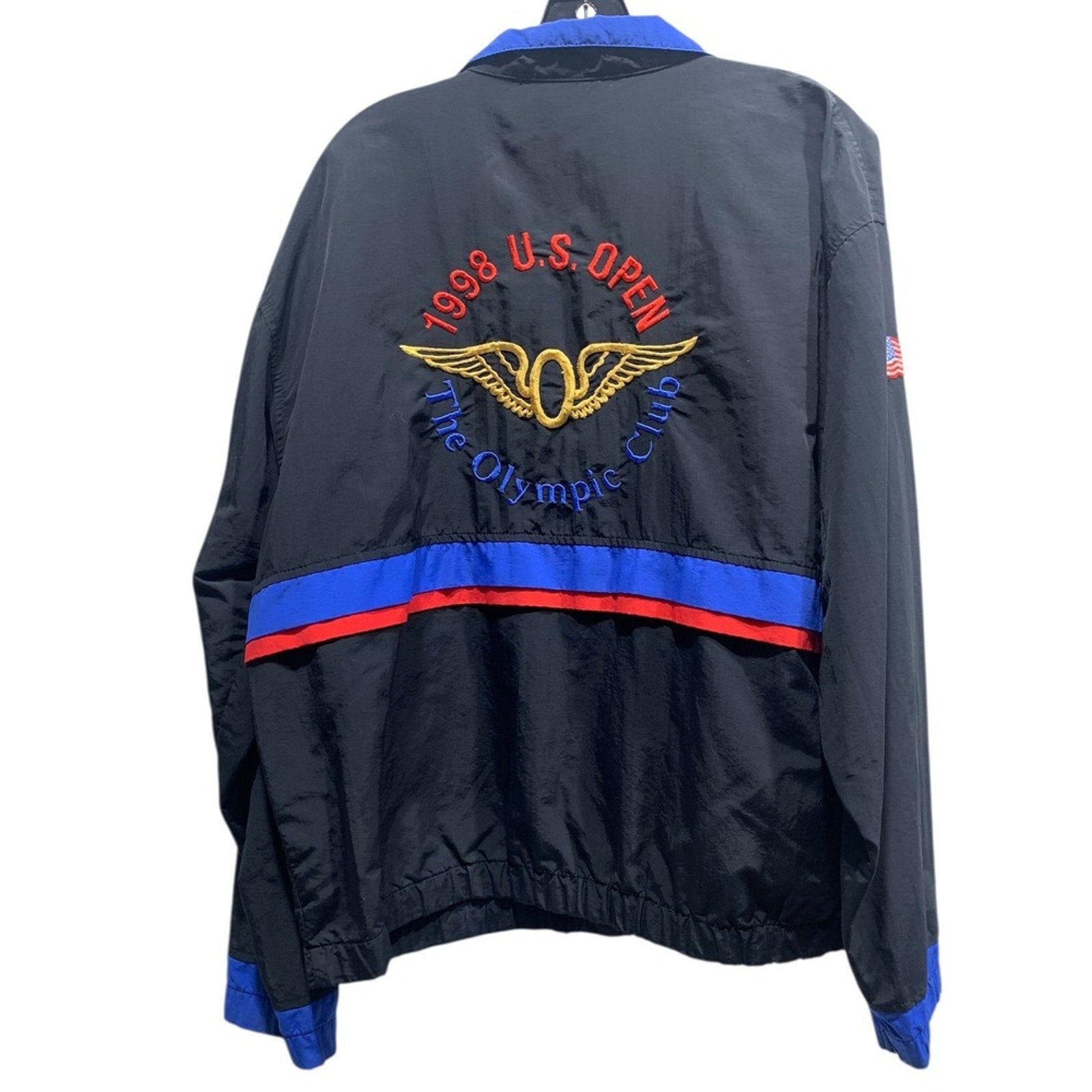 1998 US Open The Olympic Club Track Jacket Windbreaker Blue Red Black L