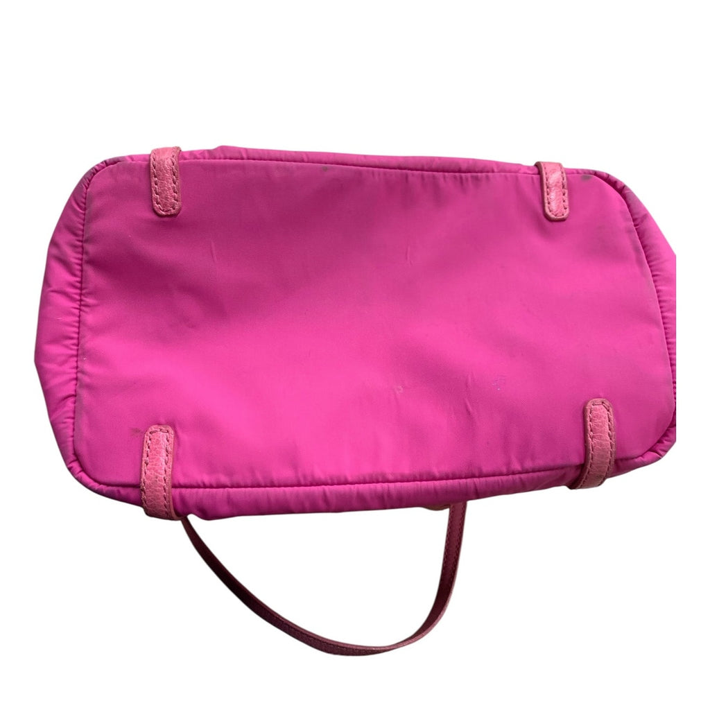 Kate Spade Nylon and Leather Hot Pink Tote