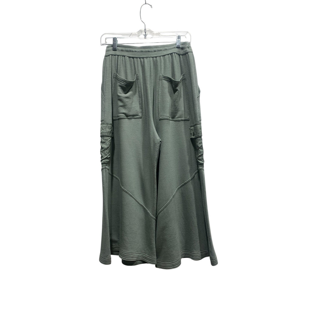 Daily Practice Anthropologie Green Cargo Wide Leg Knit Pants XS New with Tags