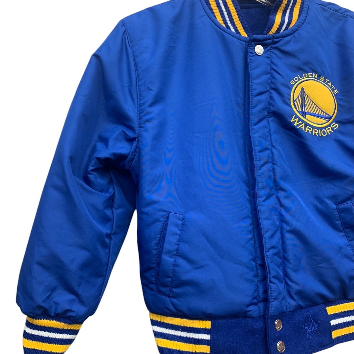 Golden State Warriors JH Design Reversible Wool Logo Jacket sz 5/6