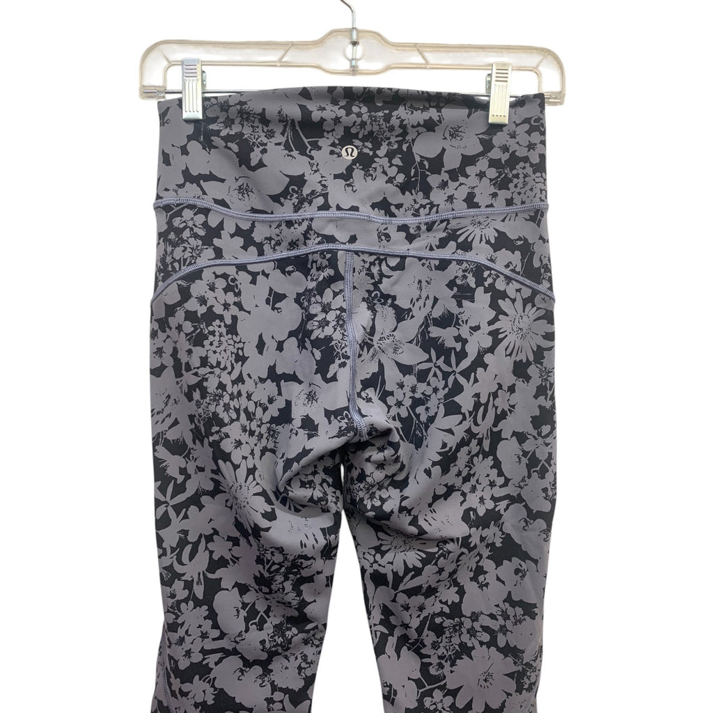 Lululemon In Movement Crop *Everlux 19" Efflorescent Nebula Black SZ 6