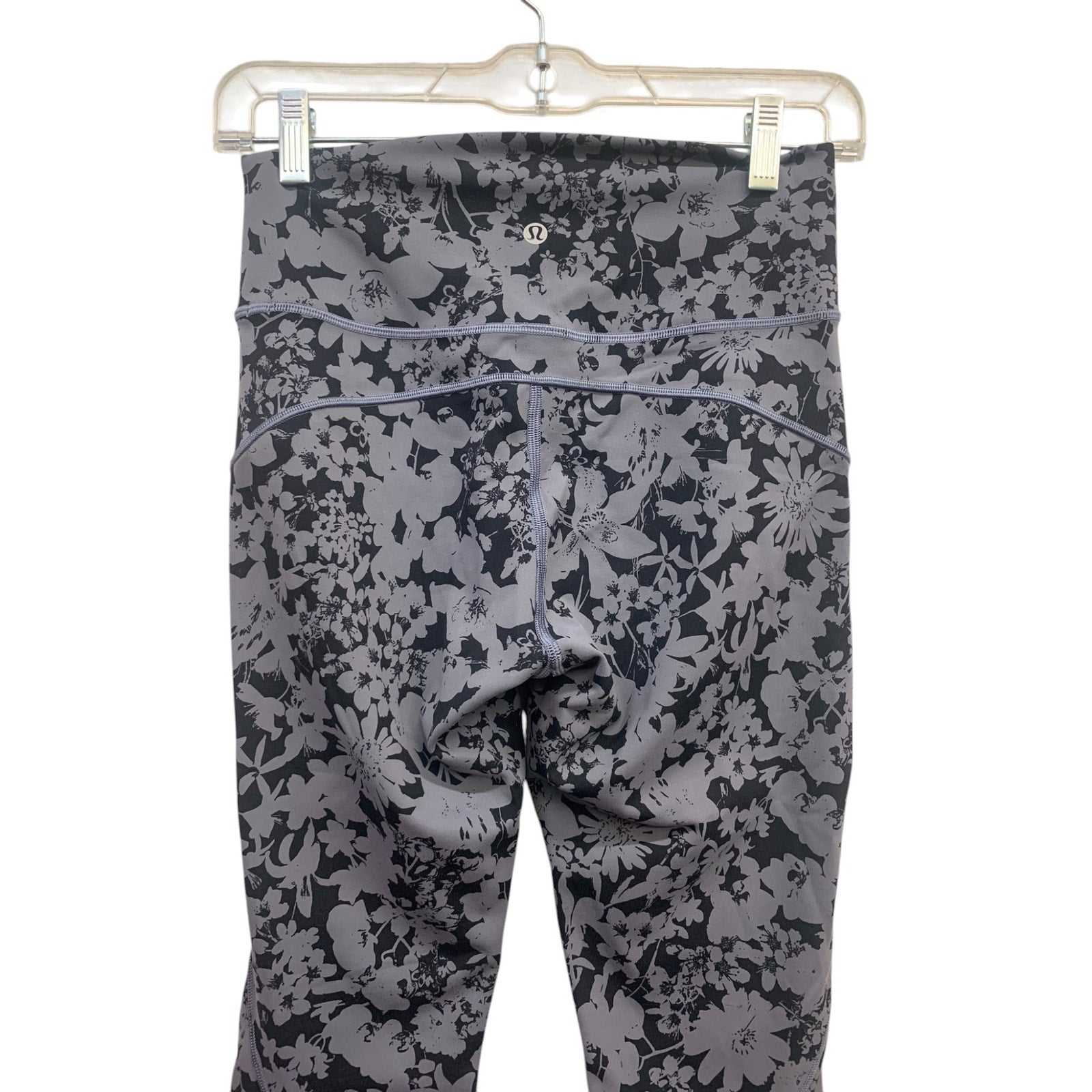 Lululemon In Movement Crop *Everlux 19" Efflorescent Nebula Black SZ 6