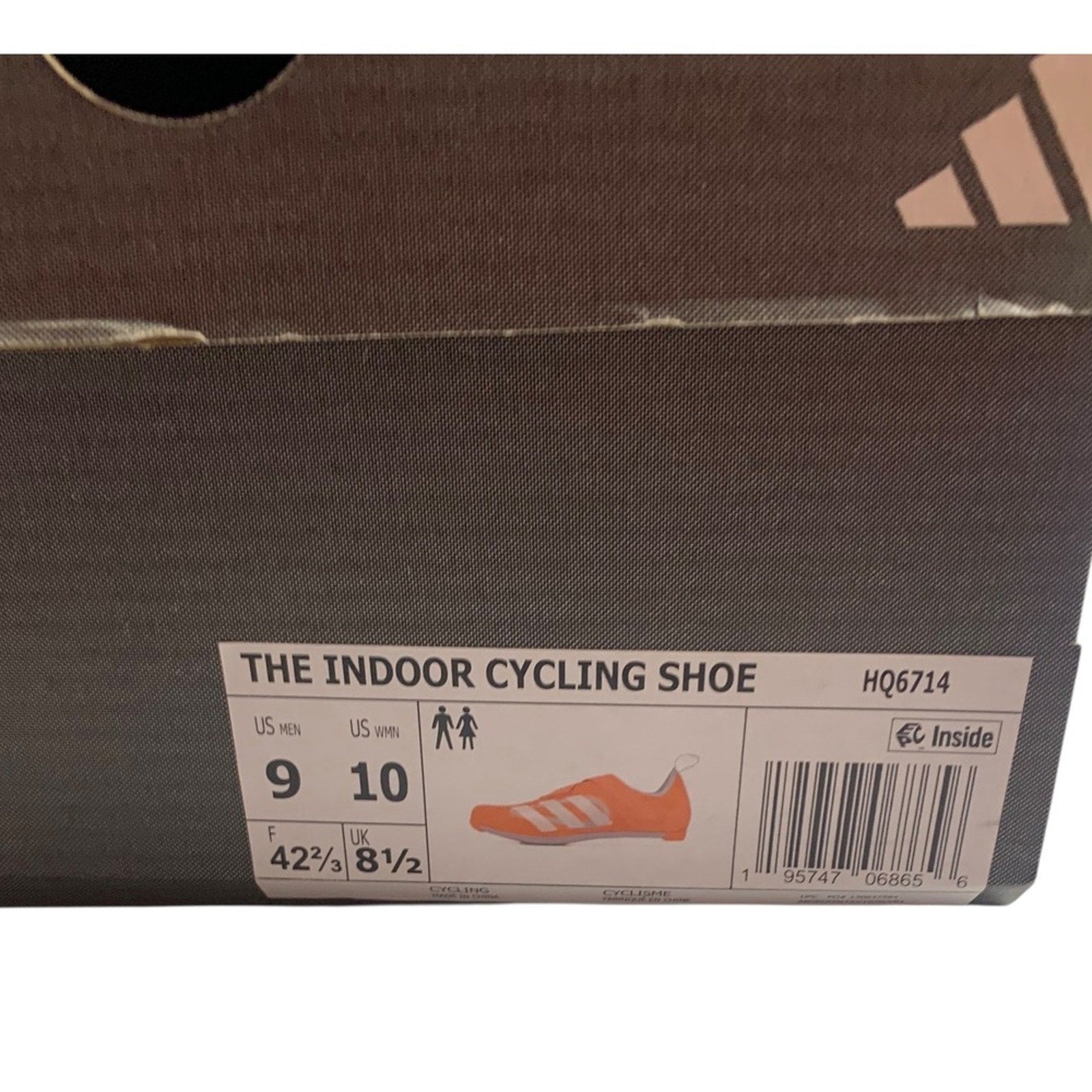 Adidas The Indoor Cycling Shoes Orange Men's Size 9 Women's 10 Cleats
