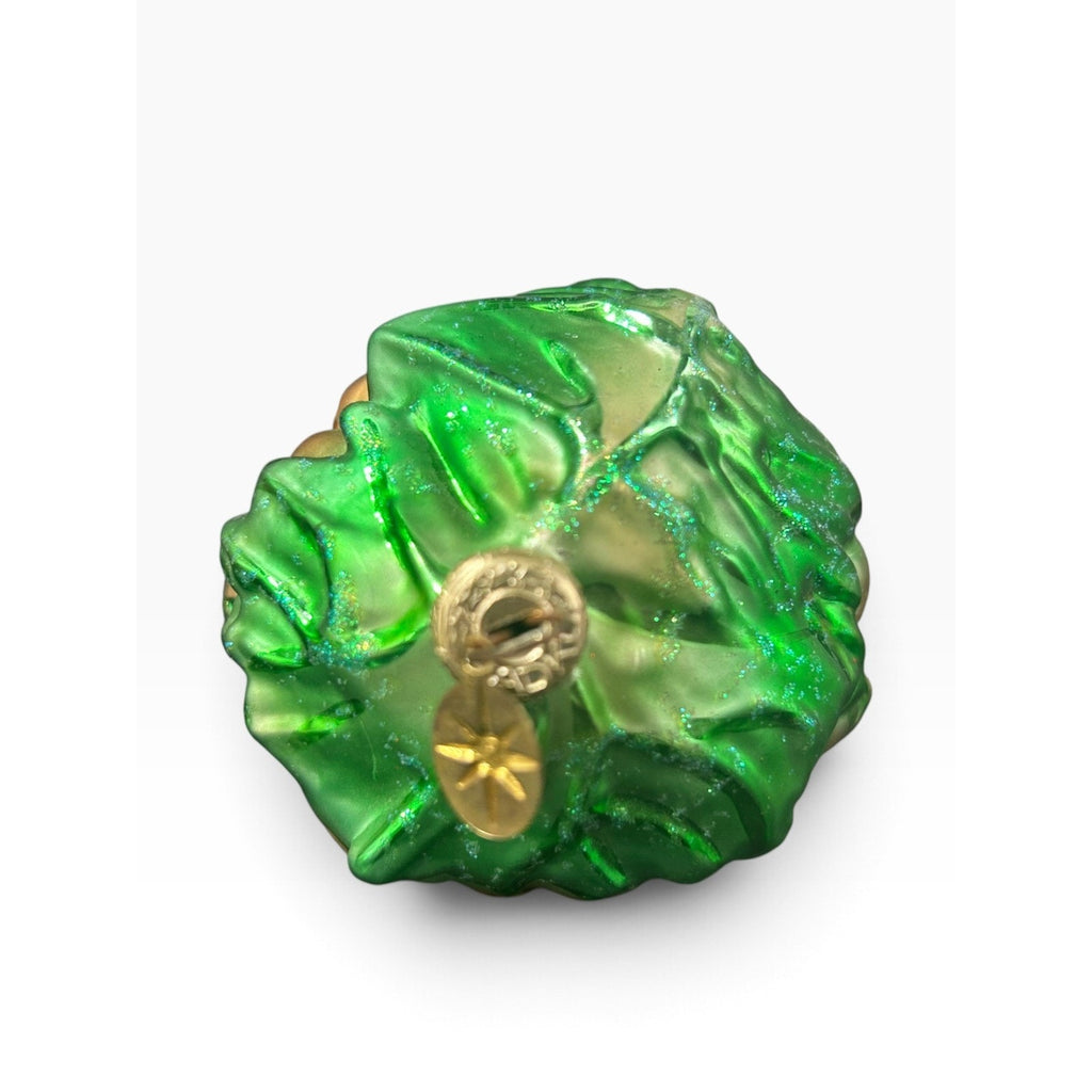 Christopher Radko Vintage Grape Bounty Cluster Glass Ornament Gold Green 5.5in