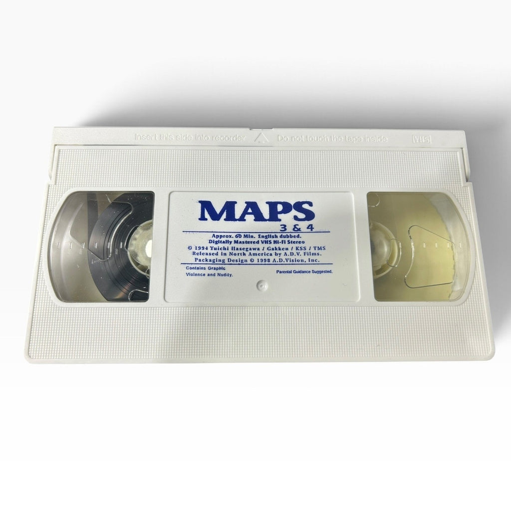 Maps 1 & 2 VHS Anime Sci-Fi ADV Films English Dubbed White Tape 1998 Collectible