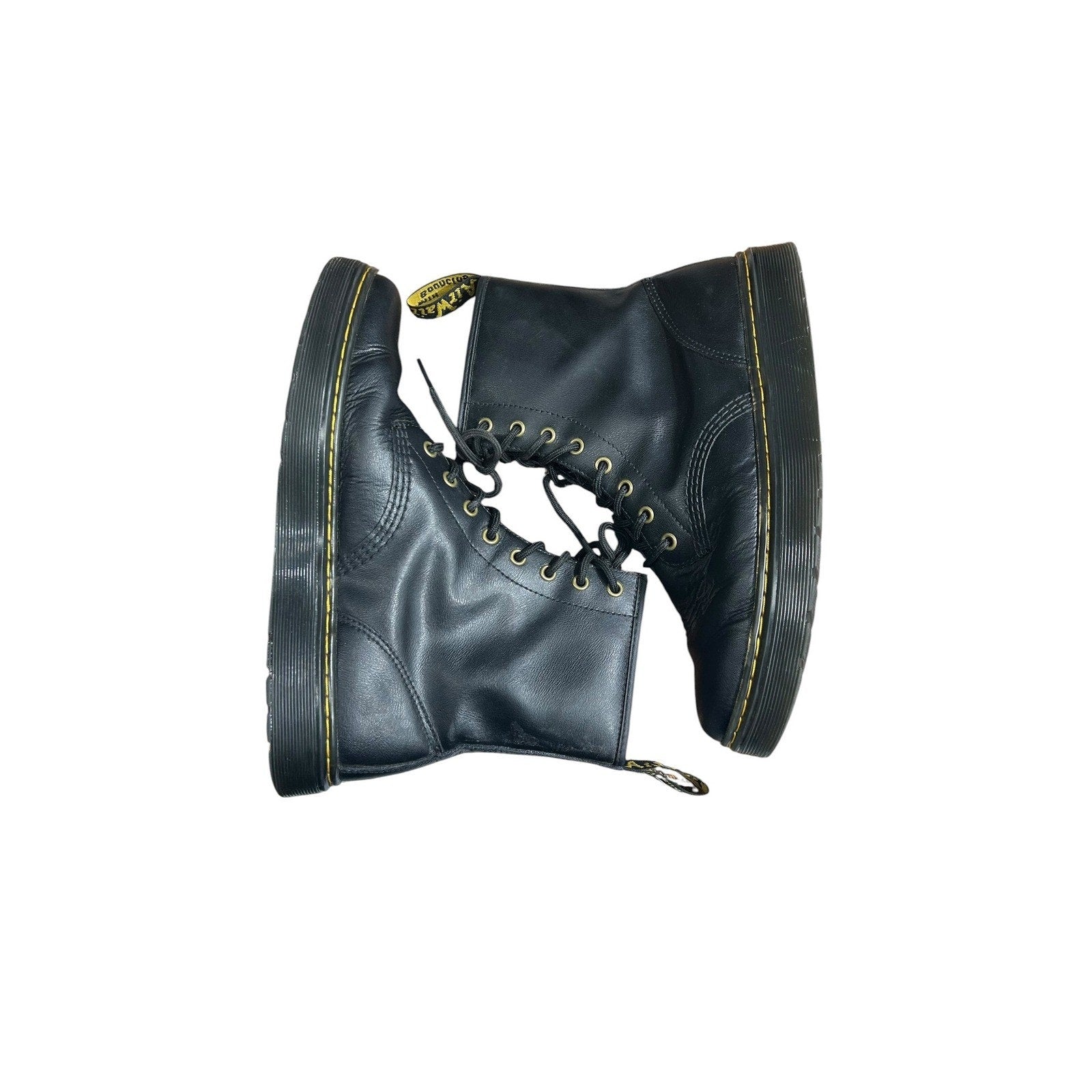 Dr. Martens 1460 Pascal Black Leather 8-Eye Lace Up Combat 10 Mens 11 Womens