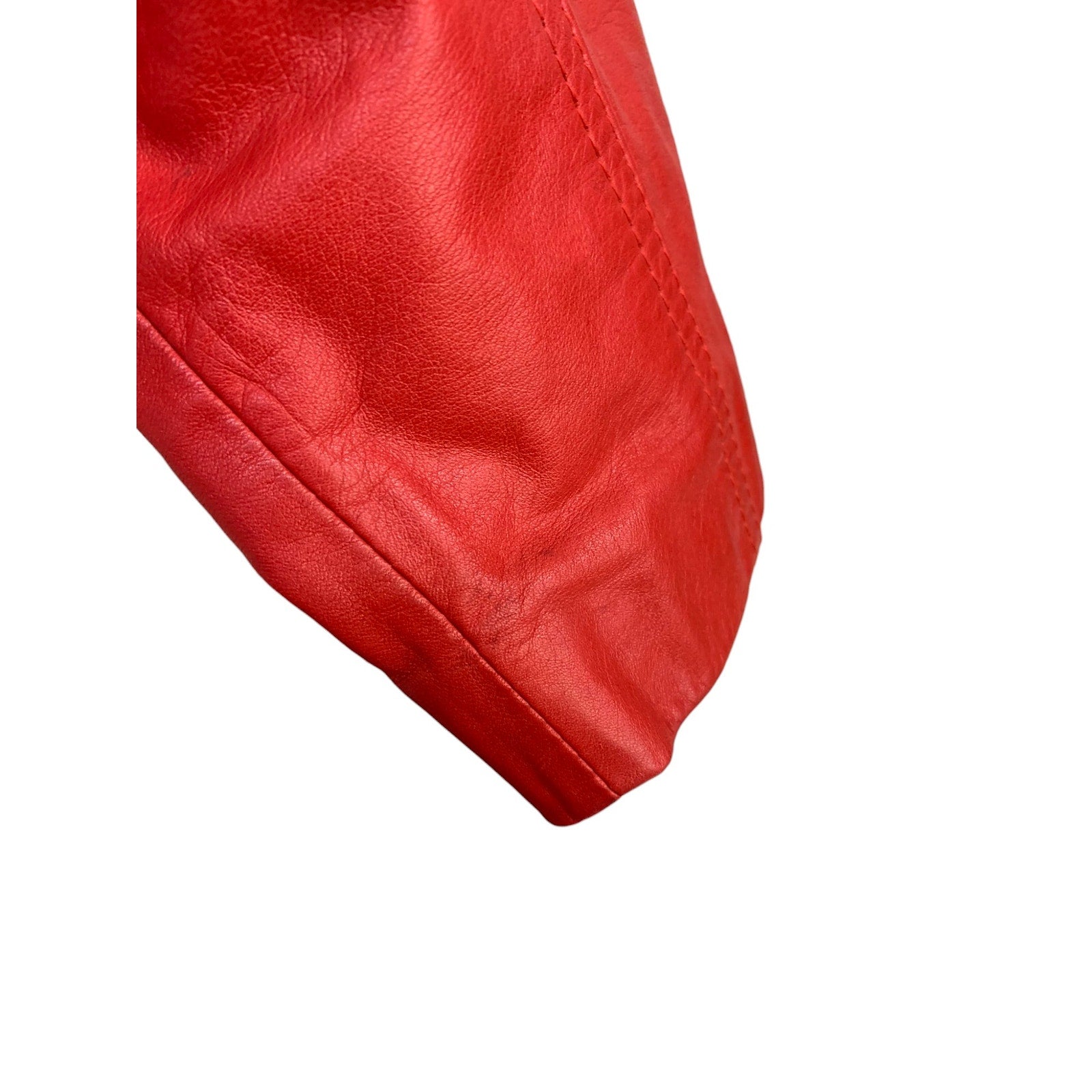 Vintage Toff's Red Leather Jacket SZ M/ 39