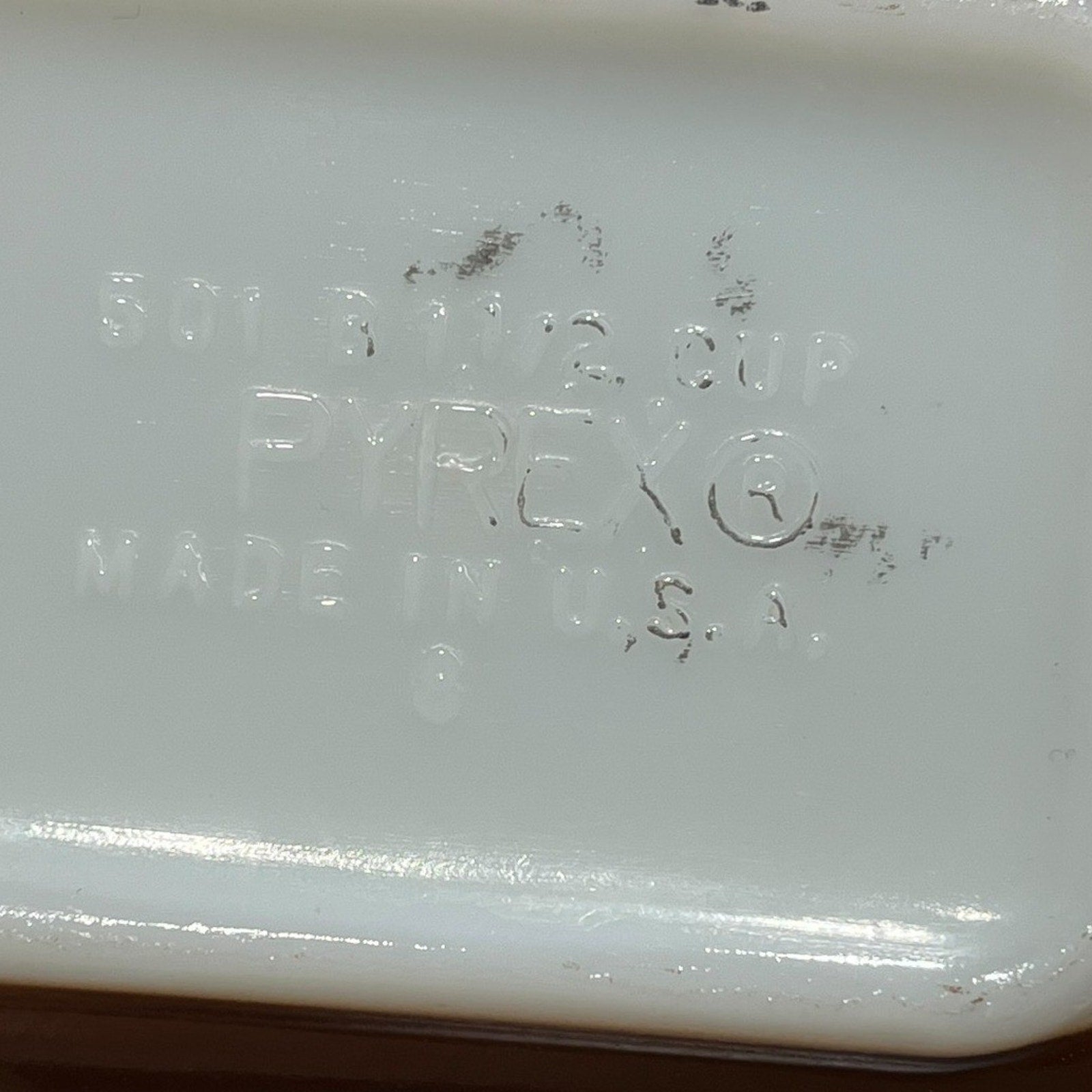 Vintage Pyrex 501-B Brown Refrigerator Dish 1.5 Cup Milk Glass Small Rectangular