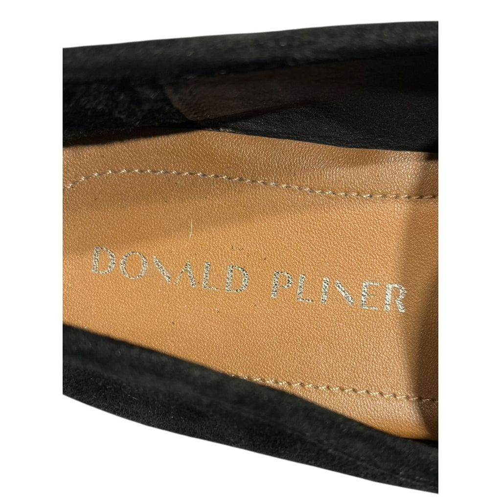 Donald Pliner Women's Bel Kid Suede Loafers Black Womens Size 7M
